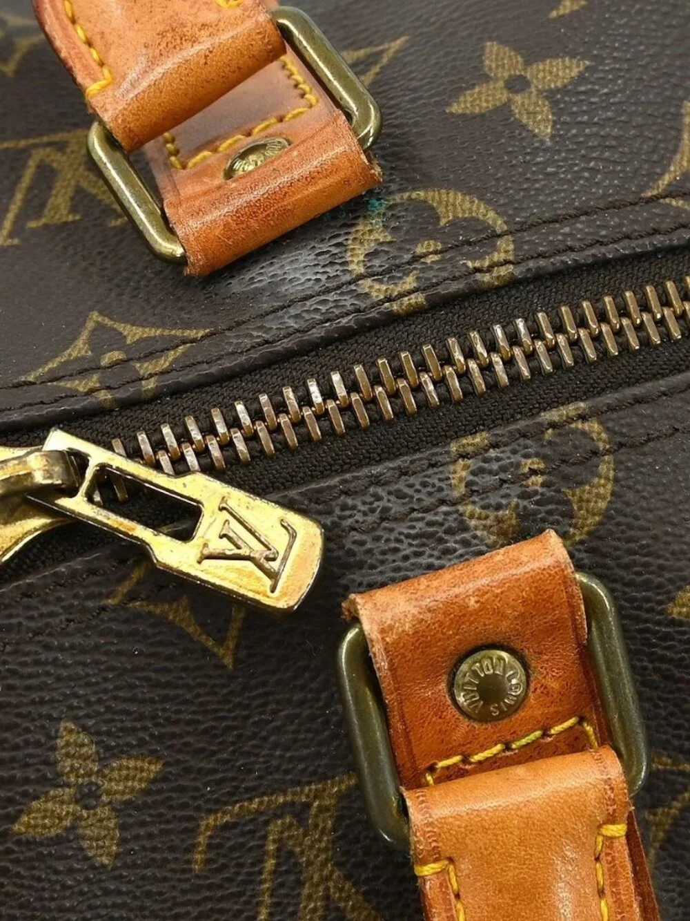 Best01 LOUIS VUITTON KEEPALL 50 TRAVEL HANDBAG MONOGRAM